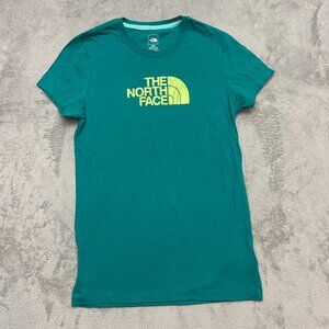 The North Face Women Short Sleeve Crewneck T-Shirt Green Casual Size Small